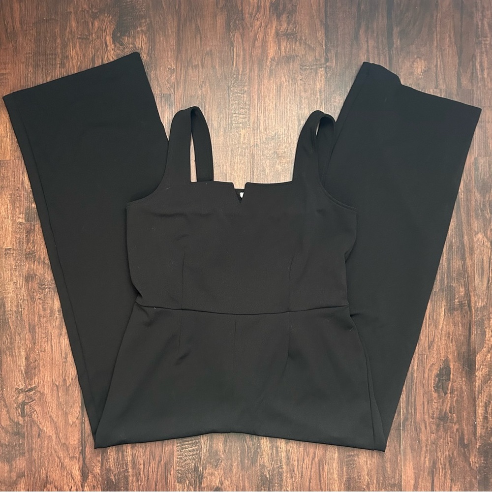 Maurices Black Wide Leg Jumpsuit – Size Large